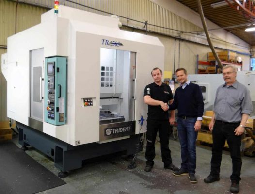 triden mora cnc maskin i en verkstad
