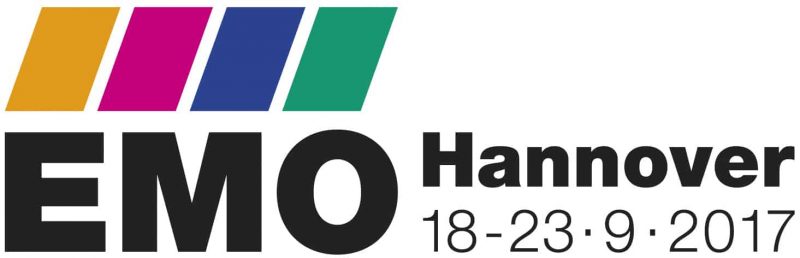 Logotyp för emo hannover 2017 med flerfärgade staplar och evenemangsdatum "18-23 9 2017" under texten.